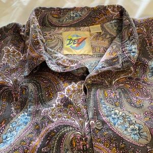 VINTAGE 80s paisley print men’s button up